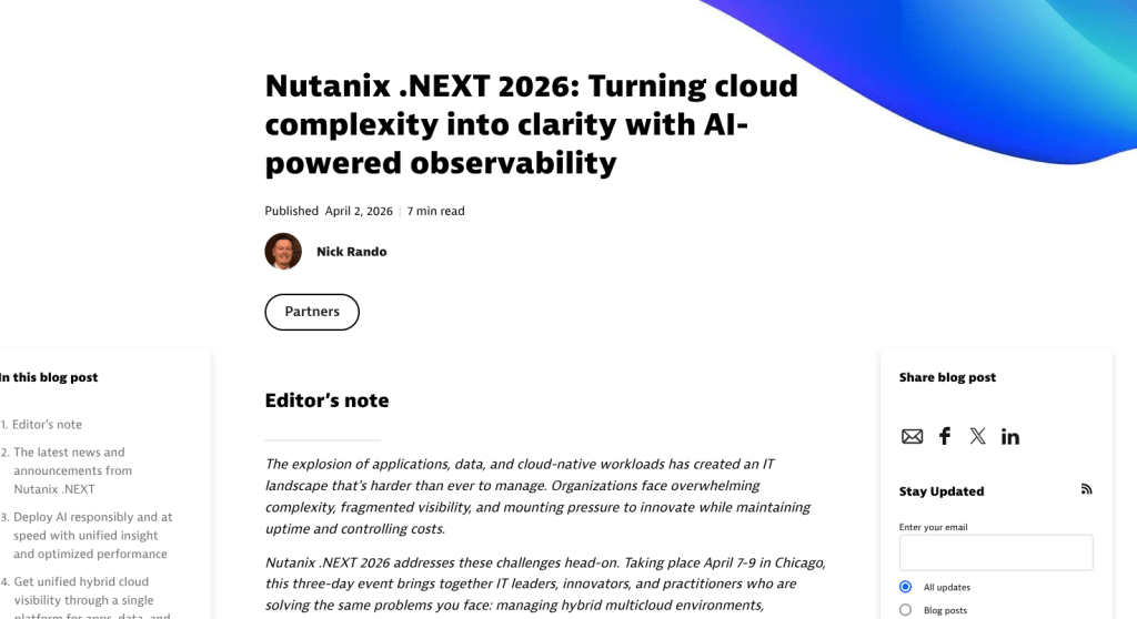 Nutanix .NEXT guide